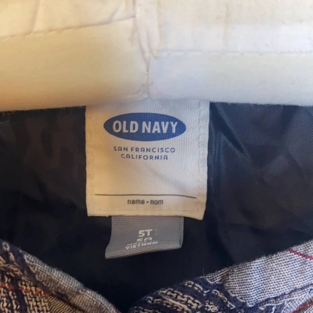 Old Navy Girl's Blue Plaid Jacket Size 5T